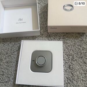 Oura Ring 4 Box — Brushed Silver Branding size 10